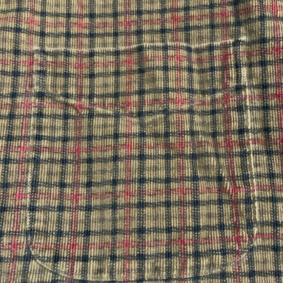 OLD SCHOOL Mens Plaid Corduroy Button Down Size Large Shirt Academia Gorpcore - Picture 4 of 11